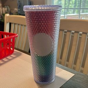 Rainbow colored Starbuck tumbler